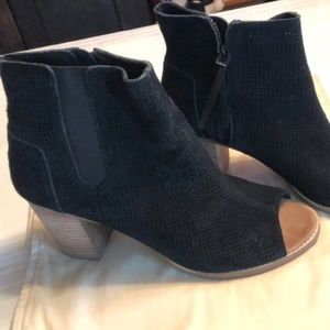 TOMS Majorca Suede Bootie Open Toe